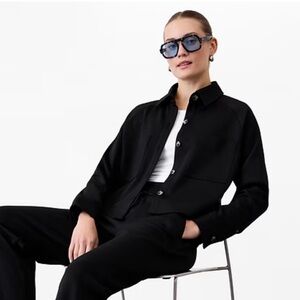 Athleta Classic Allure Shirt Jacket In Black Sz XS
Casual/Active/ Travel 
NWT